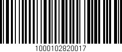 Código de barras (EAN, GTIN, SKU, ISBN): '1000102820017'