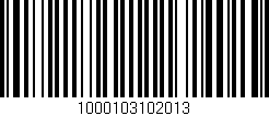 Código de barras (EAN, GTIN, SKU, ISBN): '1000103102013'