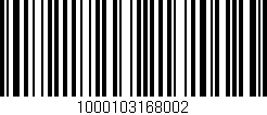 Código de barras (EAN, GTIN, SKU, ISBN): '1000103168002'