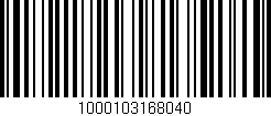 Código de barras (EAN, GTIN, SKU, ISBN): '1000103168040'