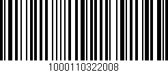 Código de barras (EAN, GTIN, SKU, ISBN): '1000110322008'