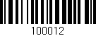 Código de barras (EAN, GTIN, SKU, ISBN): '100012'