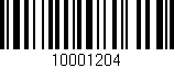 Código de barras (EAN, GTIN, SKU, ISBN): '10001204'