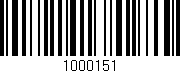 Código de barras (EAN, GTIN, SKU, ISBN): '1000151'