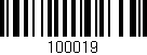 Código de barras (EAN, GTIN, SKU, ISBN): '100019'