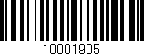 Código de barras (EAN, GTIN, SKU, ISBN): '10001905'