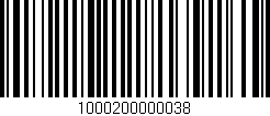 Código de barras (EAN, GTIN, SKU, ISBN): '1000200000038'