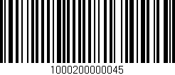 Código de barras (EAN, GTIN, SKU, ISBN): '1000200000045'