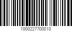 Código de barras (EAN, GTIN, SKU, ISBN): '1000227700010'
