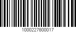 Código de barras (EAN, GTIN, SKU, ISBN): '1000227800017'