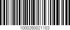 Código de barras (EAN, GTIN, SKU, ISBN): '1000260021103'