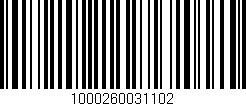 Código de barras (EAN, GTIN, SKU, ISBN): '1000260031102'