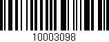 Código de barras (EAN, GTIN, SKU, ISBN): '10003098'