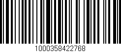 Código de barras (EAN, GTIN, SKU, ISBN): '1000358422768'