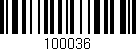 Código de barras (EAN, GTIN, SKU, ISBN): '100036'
