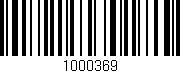 Código de barras (EAN, GTIN, SKU, ISBN): '1000369'