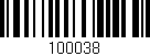 Código de barras (EAN, GTIN, SKU, ISBN): '100038'
