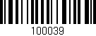 Código de barras (EAN, GTIN, SKU, ISBN): '100039'