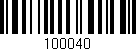 Código de barras (EAN, GTIN, SKU, ISBN): '100040'