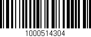 Código de barras (EAN, GTIN, SKU, ISBN): '1000514304'