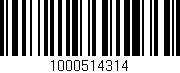 Código de barras (EAN, GTIN, SKU, ISBN): '1000514314'