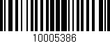 Código de barras (EAN, GTIN, SKU, ISBN): '10005386'
