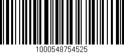 Código de barras (EAN, GTIN, SKU, ISBN): '1000548754525'