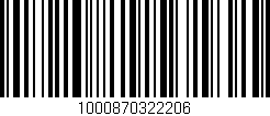 Código de barras (EAN, GTIN, SKU, ISBN): '1000870322206'