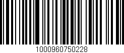 Código de barras (EAN, GTIN, SKU, ISBN): '1000960750228'