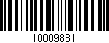 Código de barras (EAN, GTIN, SKU, ISBN): '10009881'