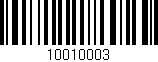 Código de barras (EAN, GTIN, SKU, ISBN): '10010003'