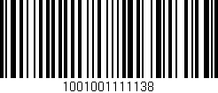 Código de barras (EAN, GTIN, SKU, ISBN): '1001001111138'