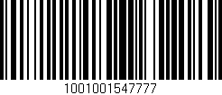 Código de barras (EAN, GTIN, SKU, ISBN): '1001001547777'