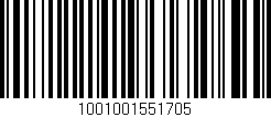Código de barras (EAN, GTIN, SKU, ISBN): '1001001551705'