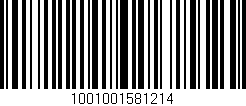 Código de barras (EAN, GTIN, SKU, ISBN): '1001001581214'