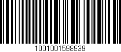 Código de barras (EAN, GTIN, SKU, ISBN): '1001001598939'