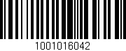 Código de barras (EAN, GTIN, SKU, ISBN): '1001016042'