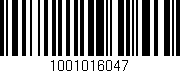 Código de barras (EAN, GTIN, SKU, ISBN): '1001016047'