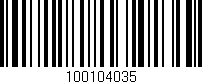 Código de barras (EAN, GTIN, SKU, ISBN): '100104035'