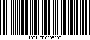 Código de barras (EAN, GTIN, SKU, ISBN): '100119P0005038'