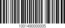 Código de barras (EAN, GTIN, SKU, ISBN): '1001490000005'