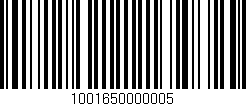 Código de barras (EAN, GTIN, SKU, ISBN): '1001650000005'