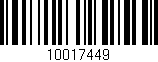 Código de barras (EAN, GTIN, SKU, ISBN): '10017449'