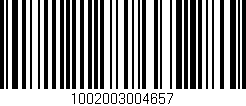 Código de barras (EAN, GTIN, SKU, ISBN): '1002003004657'