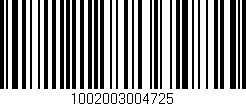 Código de barras (EAN, GTIN, SKU, ISBN): '1002003004725'