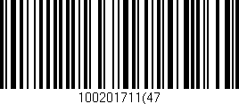 Código de barras (EAN, GTIN, SKU, ISBN): '100201711(47'