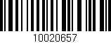Código de barras (EAN, GTIN, SKU, ISBN): '10020657'