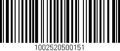 Código de barras (EAN, GTIN, SKU, ISBN): '1002520500151'