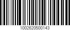 Código de barras (EAN, GTIN, SKU, ISBN): '1002620500143'