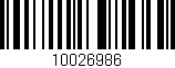 Código de barras (EAN, GTIN, SKU, ISBN): '10026986'